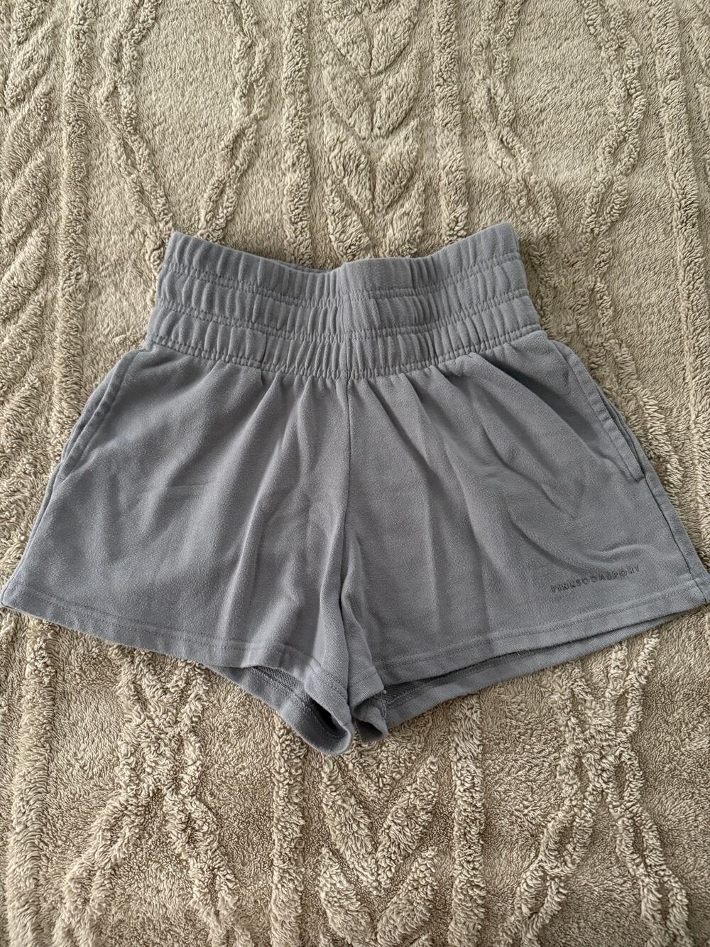 Pink Soda Sport Gray Athletic Lounge Shorts Womens US M Elastic Waist Pockets